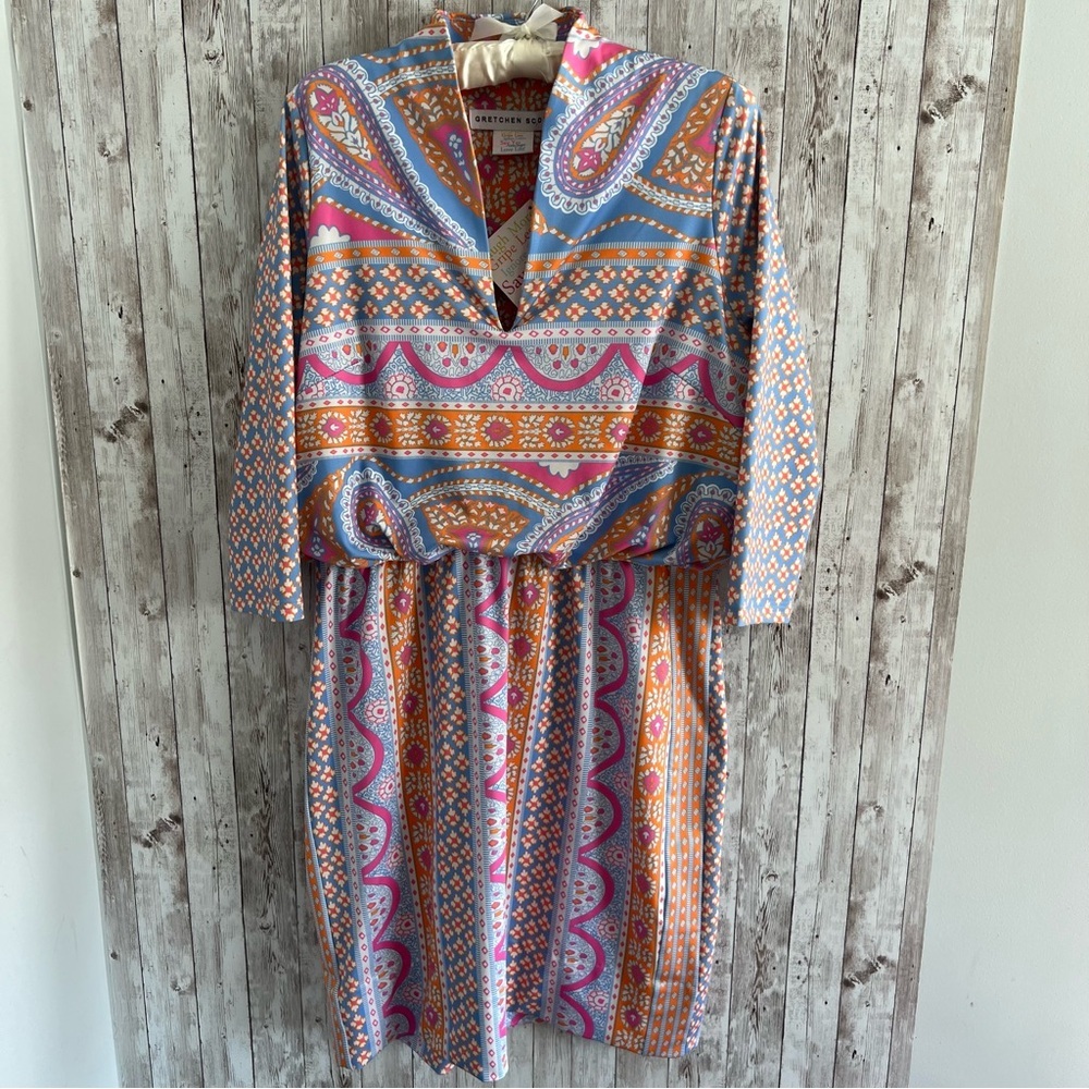 Gretchen Scott Designs So Sexy Paisley Park Dress New XL
